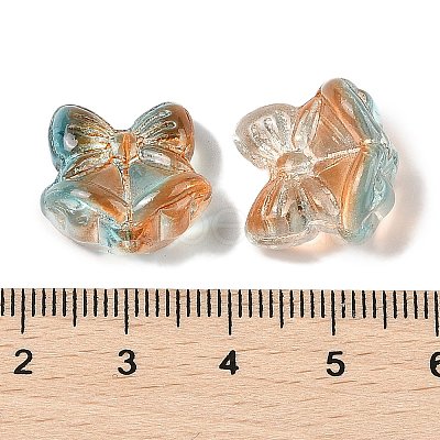 Transparent Spray Paint Glass Beads X-GLAA-Z011-06F-1