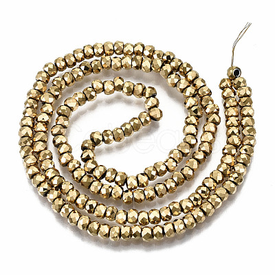 Electroplate Non-magnetic Synthetic Hematite Beads Strands G-T114-44G-1