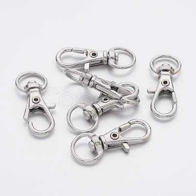 Alloy Swivel Lobster Claw Clasps X-E341-4-1