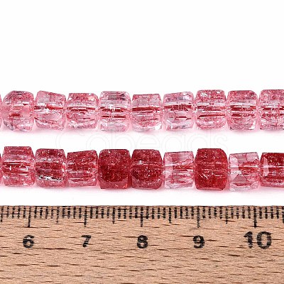 Crackle Transparent Glass Beads Strands GLAA-N062-6mm-09-1