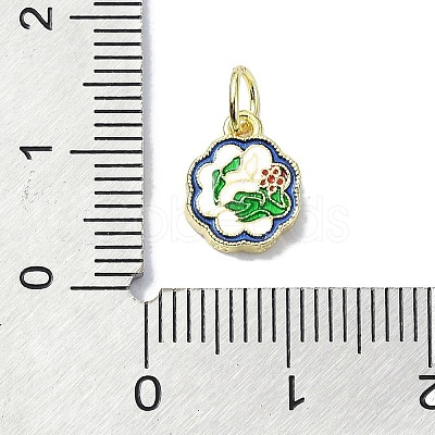 Rack Plating Brass Enamel Pendants KK-M282-06G-1