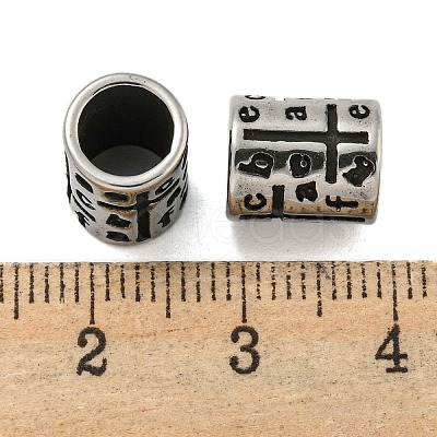Column 304 Stainless Steel European Beads LS-STAS-E214-10AS-03-1