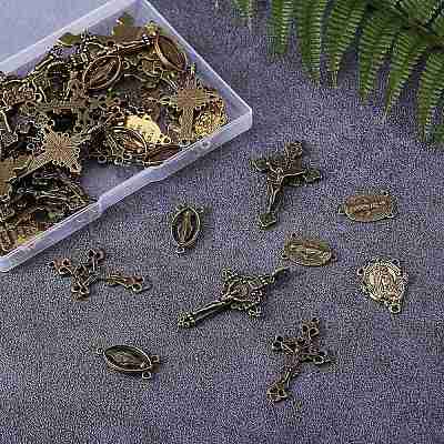 DIY Religion Pendants & Links Jewelry Making Finding Kit DIY-SZ0007-29-1