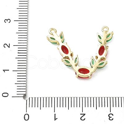 Brass Micro Pave Cubic Zirconia Connector Charms CU-CBA5B4D-03G-03-1
