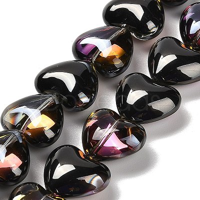 Electroplate Glass Beads Strands EGLA-B008-01A-HP01-1