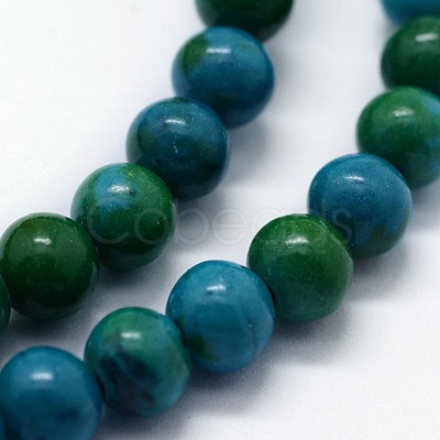 Synthetic Chrysocolla Beads Strands G-I199-34-6mm-1