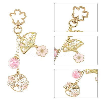 Alloy Enamel Pendant Keychains HJEW-FS00052-02-1