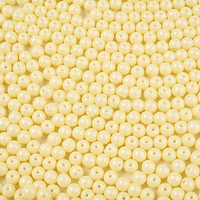 Opaque Baking Paint Glass Beads DGLA-T004-02C-1