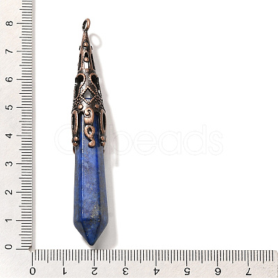Dyed Natural Lapis Lazuli Pointed Big Pendants G-P560-02R-17-1