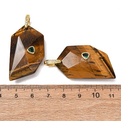 Natural Tiger Eye Pendants GG-CBA51ED-04G-04-1