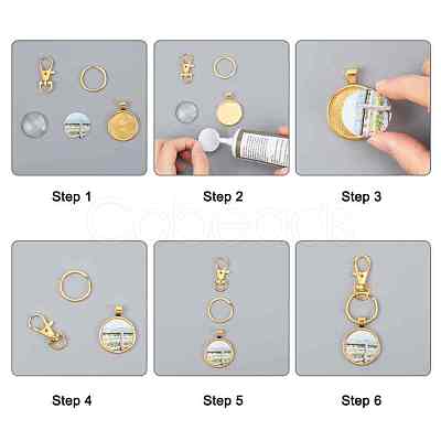 Tibetan Style Alloy Pendant Cabochon Settings TIBE-R295-055G-LF-1