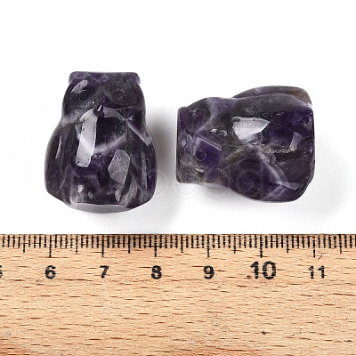 Natural Amethyst Owl Display Decorations G-N345-04C-1