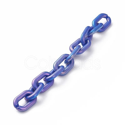 Handmade Opaque Acrylic Cable Chains AJEW-JB00853-02-1