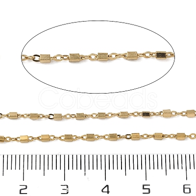 304 Stainless Steel Cuboid Link Chains CHS-G050-02G-1