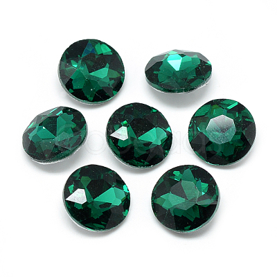 Pointed Back Glass Rhinestone Cabochons RGLA-T029-8mm-16-1