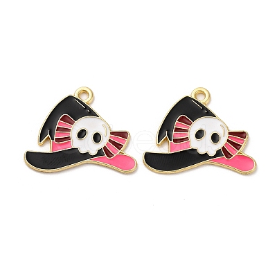 Halloween Alloy Enamel Pendants STAS-I354-01G-E-1