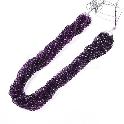 Baking Paint Transparent Glass Beads Strands LS-DGLA-A035-T6mm-A09-1