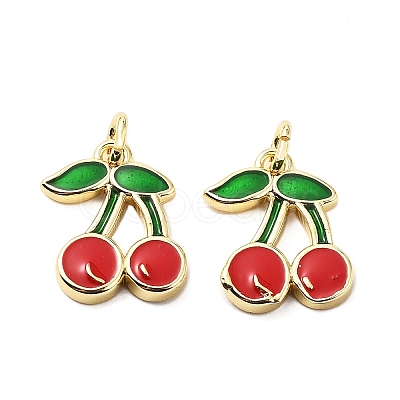 Brass Enamel Charms KK-L237-029G-02-1