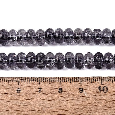 Crackle Transparent Glass Beads Strands GLAA-N074-02A-15-1