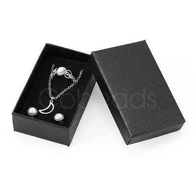 Rectangle Cardboard Paper Jewelry Box CON-TAC0015-01F-1