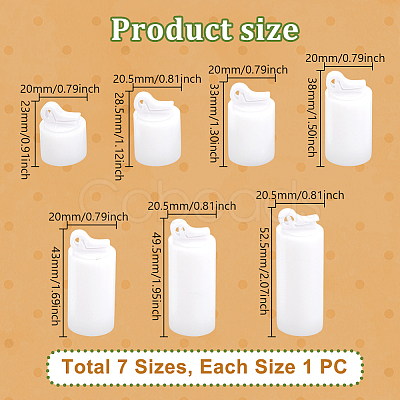 7Pcs 7 Sizes Acrylic Jewelry Finger Ring Displays Stands RDIS-WH0011-34B-1