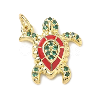 Brass Micro Pave Cubic Zirconia Pendants KK-H255-01A-G02-1