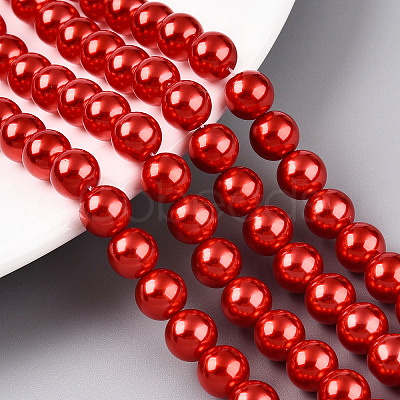Glass Pearl Beads Strands HY-G002-01D-07-1