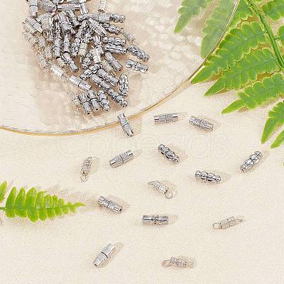 SUNNYCLUE 80 Sets 4 Style Brass Screw Clasps KK-SC0002-21-1