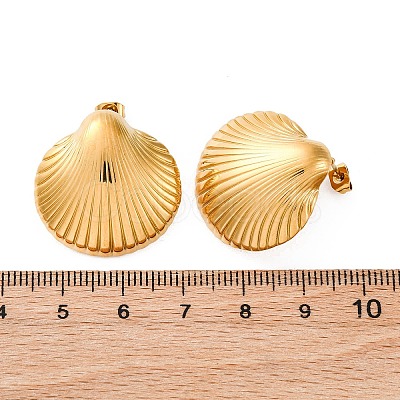 304 Stainless Steel Stud Earrings EJEW-F357-01G-03-1