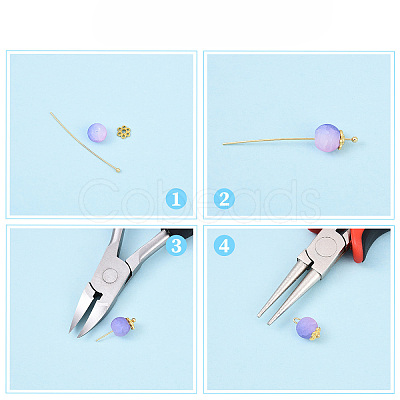 Brass Ball Head Pins KK-YW0004-03B-G-1