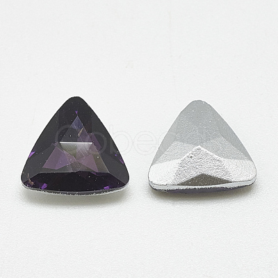 Pointed Back Glass Rhinestone Cabochons RGLA-T087-14mm-16-1