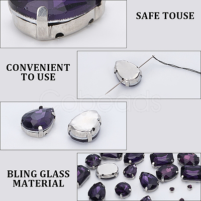 156Pcs 7 Styles Sew on Rhinestone DIY-SP0007-30B-1