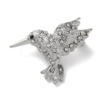 Woodpecker Platinum Zinc Alloy Enamel Pin JEWB-D068-02P-01-1