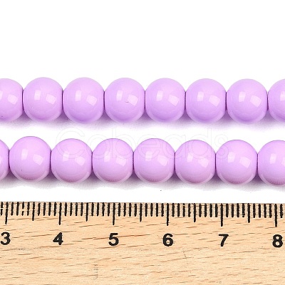 Painted Glass Bead Strands DGLA-S071-8mm-B38-1