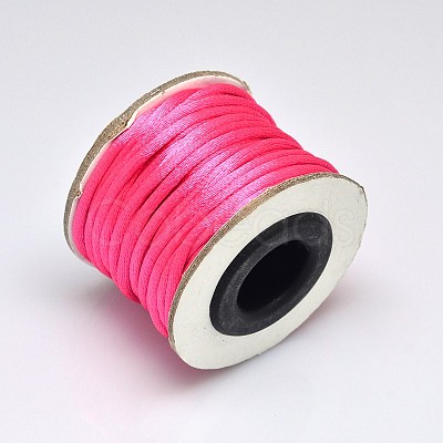 Round Nylon Satin Rattail Cord X-NWIR-O001-A-33-1
