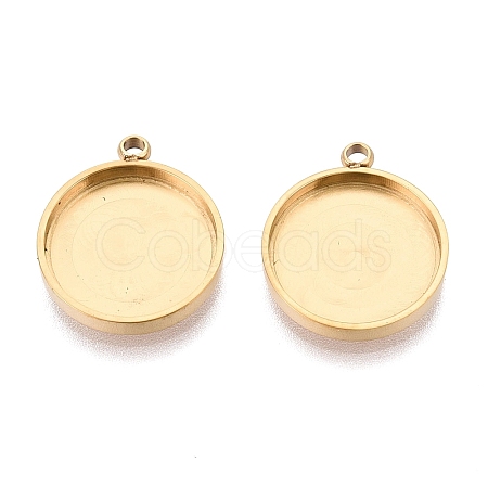 304 Stainless Steel Pendant Cabochon Component STAS-Q113-26A-G-1