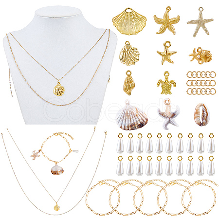 DIY Ocean Necklaces/Bracelets Making Kits DIY-SP0006-30-1