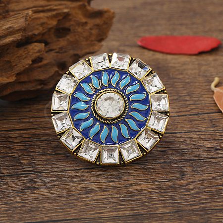 Bohemian Vintage Ethnic Alloy Rhinestone Finger Rings QX0525-3-1