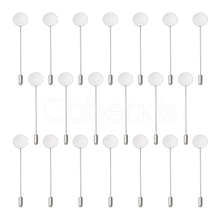 Tarnish Resistant 201 Stainless Steel Brooch Findings STAS-S066-01-1
