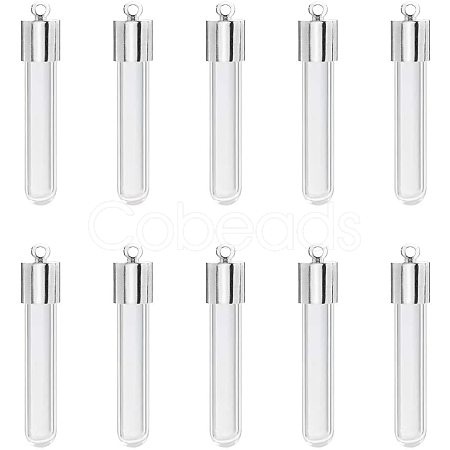 Glass Bottle Pendants GLAA-PH0007-48P-1