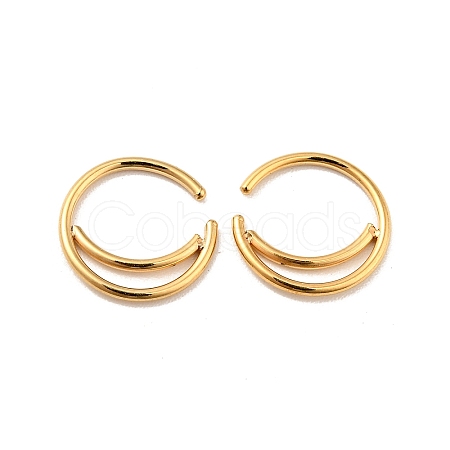Crescent Moon Shape 316 Surgical Stainless Steel Hoop Nose Rings LS-AJEW-I065-01G-1