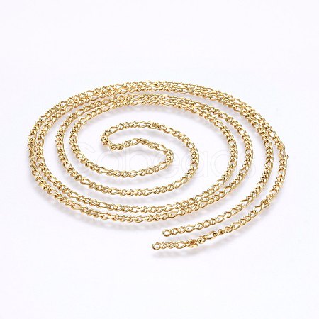304 Stainless Steel Figaro Chains CHS-I002-05G-1