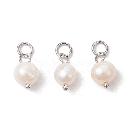 Natural Cultured Freshwater Pearl Two Sides Polished Charms PALLOY-JF04036-03-1