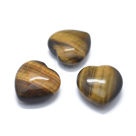 Natural Tiger Eye Heart Love Stone G-F678-26-1