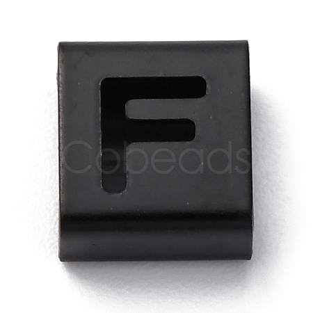 Ion Plating(IP) 304 Stainless Steel Square Slide Charms STAS-L132-08F-B-1