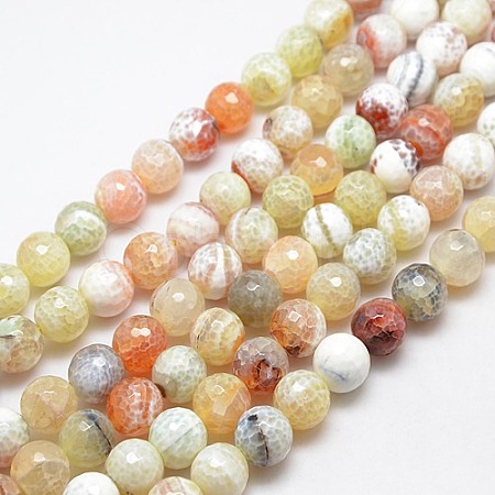 Natural Fire Agate Beads Strands G-L084-14mm-39-1