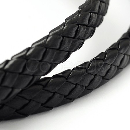 Braided Imitation Leather Cord SRIB-D052-B-01-1