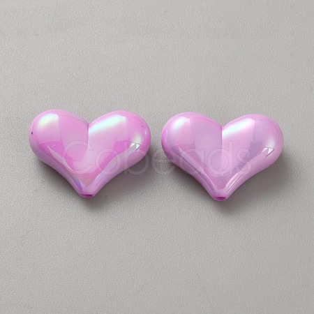 10Pcs Opaque Acrylic Beads LS-SACR-WH0008-020F-1