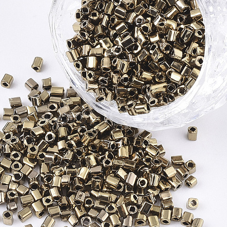 Electroplate 12/0 Glass Seed Beads SEED-S027-02A-04-1