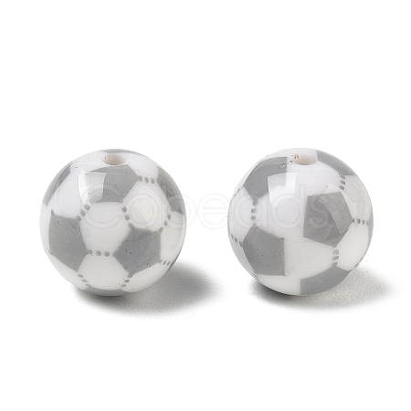 Sports Opaque Acrylic Beads AC-CBAC27C-02B-1